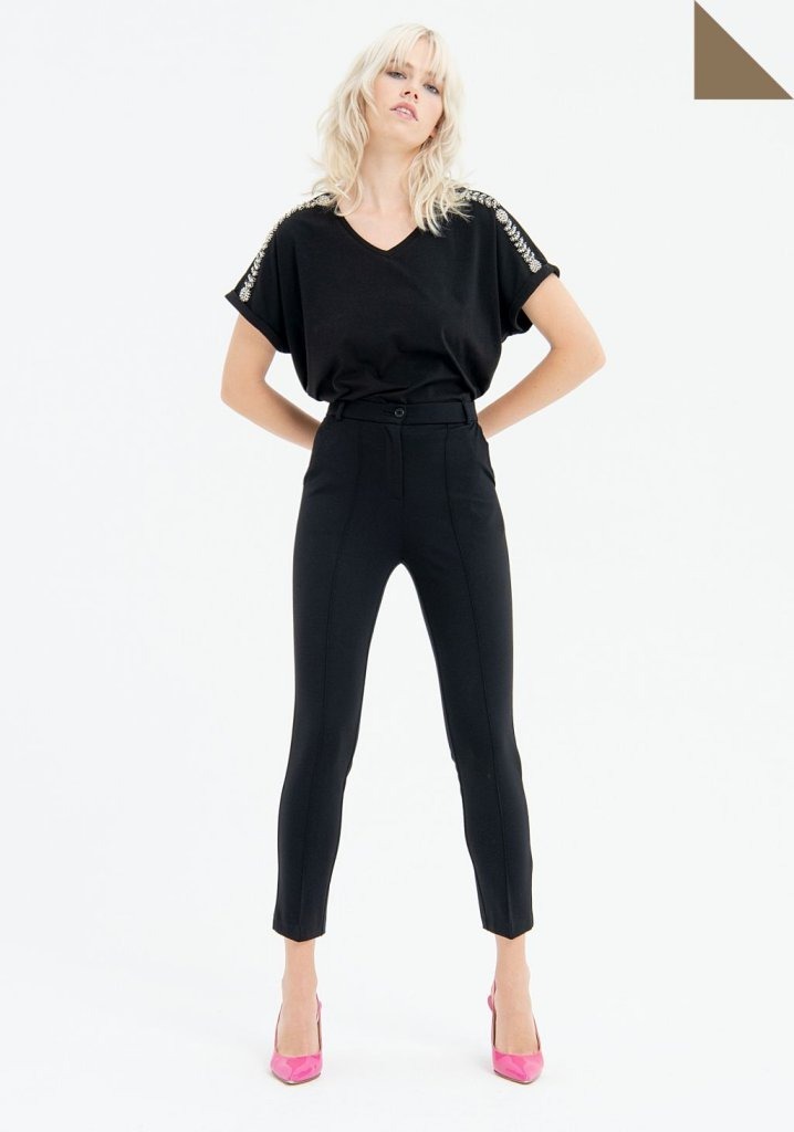 T-shirt over in jersey FRACOMINA | T-shirt | FR23ST3036J401R9053 BLACK